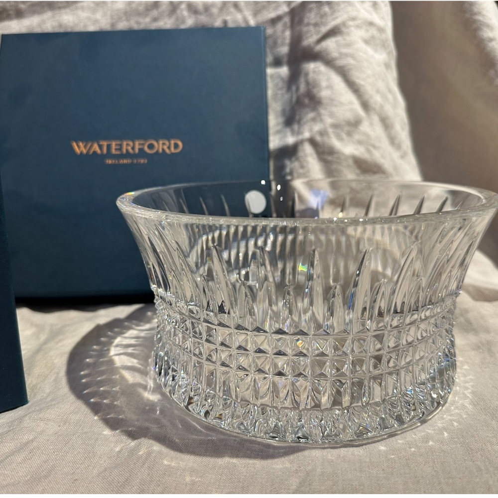 Waterford Lismore Diamond Crystal Bowl with Original Box and Packaging